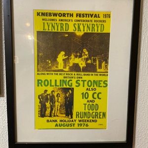 Rare Lynyrd Skynryd Rolling Stones concert, 1976 picture .